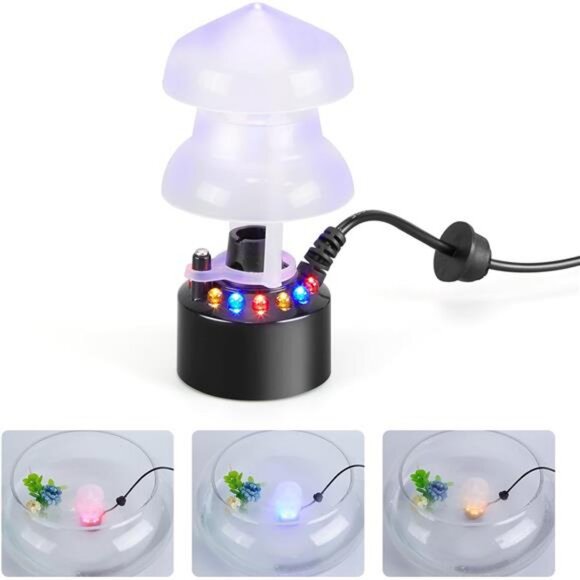 Mist Maker with Splash Guard, 12 LED Fogger Water Fountain Pond Fog Machine - Picture 5 of 7